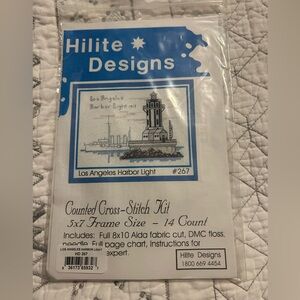 Hilite Designs Los Angeles Harbor Light Counted Cross-Stitch Kit - Blue